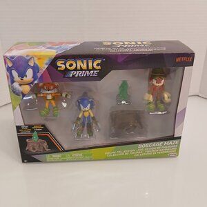 Sonic Prime Netflix Boscage Maze Tails Knuckles 2.5" Figures Jakks Pacific Sega